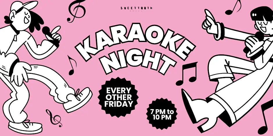 Super Sweet Karaoke at Sweet Tooth Hotel Flyer - March Events in Dallas