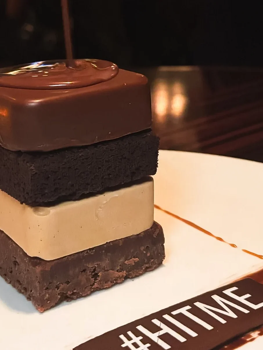 Catch Dallas “Hit Me” chocolate cake